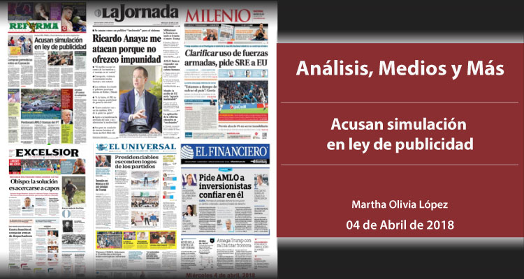 Acusan simulación en ley de publicidad