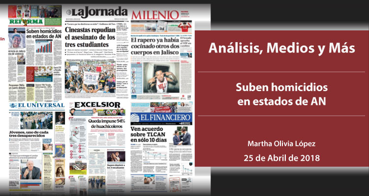 Suben homicidios en estados de AN