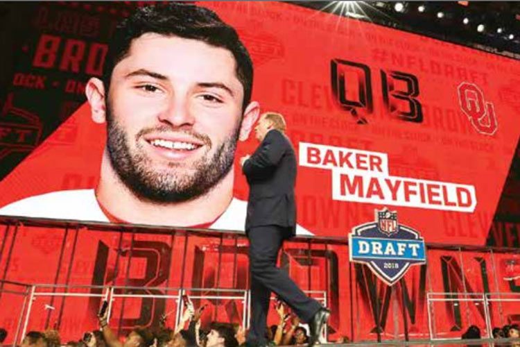 Baker Mayfield fue la primera selección global del draft 2018 de la NFL