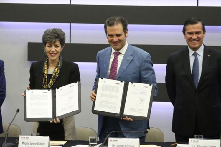Firman INE y TEPJF convenio para agilizar justicia electoral