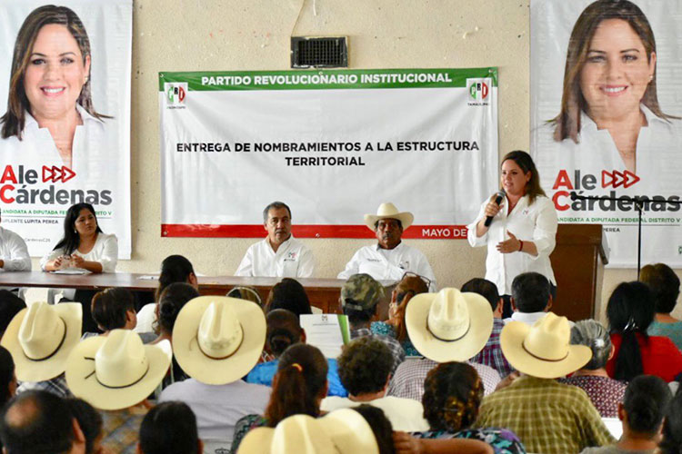 Logra Ale Cárdenas alianzas en Hidalgo, Mainero y Villagrán