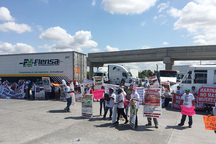 Protestan contra SEMAR en Nuevo Laredo