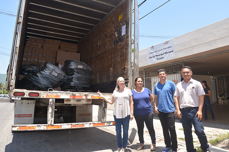 Entregan material para la elección del 1 de Julio en Tamaulipas