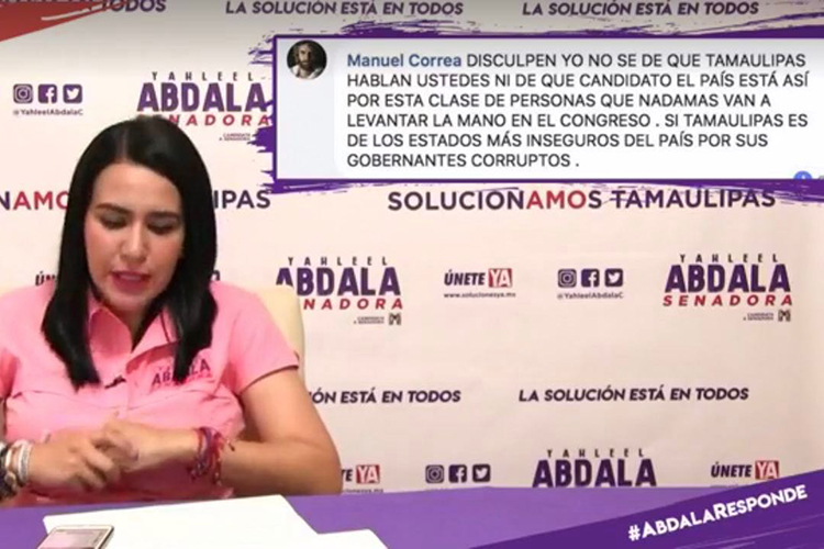 Dialoga Yahleel con ciudadanos en vivo en redes sociales