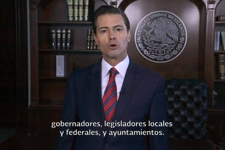 EPN llama a rechazar la violencia en los comicios del domingo
