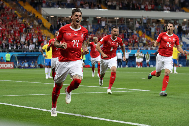 Suiza sorprende y le saca el empate 1-1 a Brasil