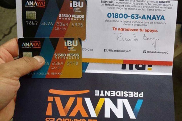 Niega comisión del INE suspender entrega de tarjetas IBU de Anaya