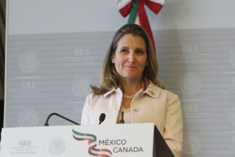 Canadá y México trabajan por un TLCAN que sea ganar, ganar, destaca Freeland