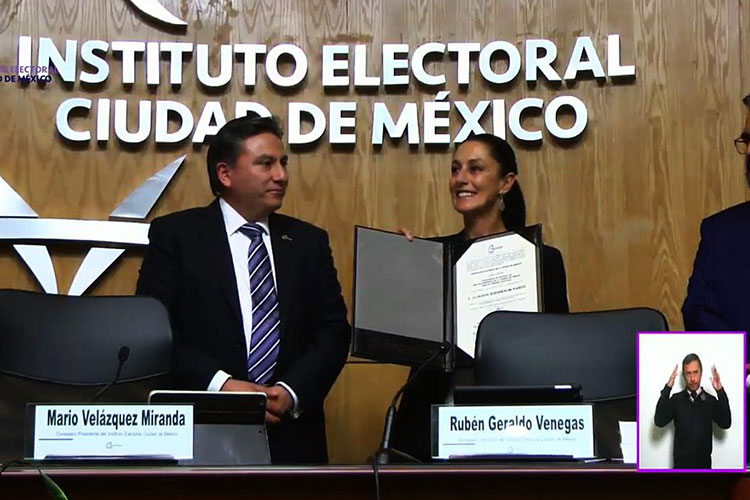 El IECM entrega constancia de mayoría a Sheinbaum