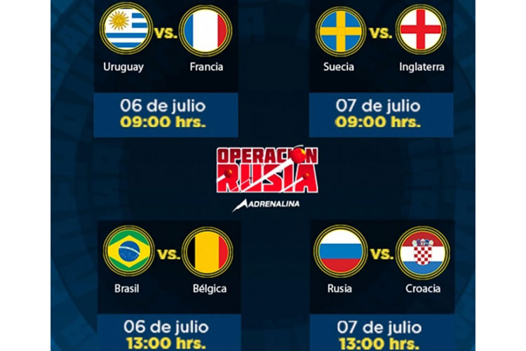 Listos los cuartos de final del Mundial