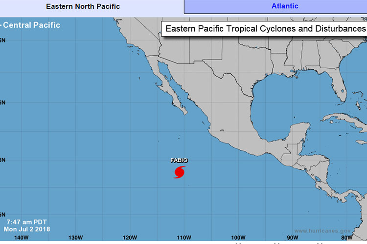 La tormenta Fabio se convierte en huracán en el Pacífico
