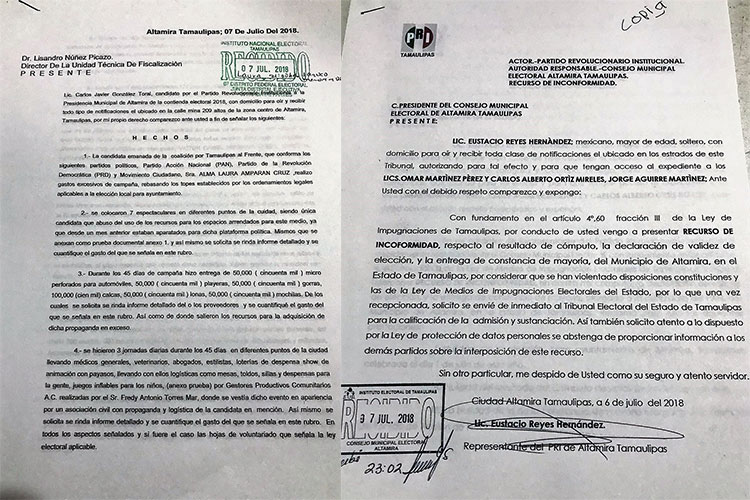 Candidato y CDM del PRI en Altamira impugnan elección