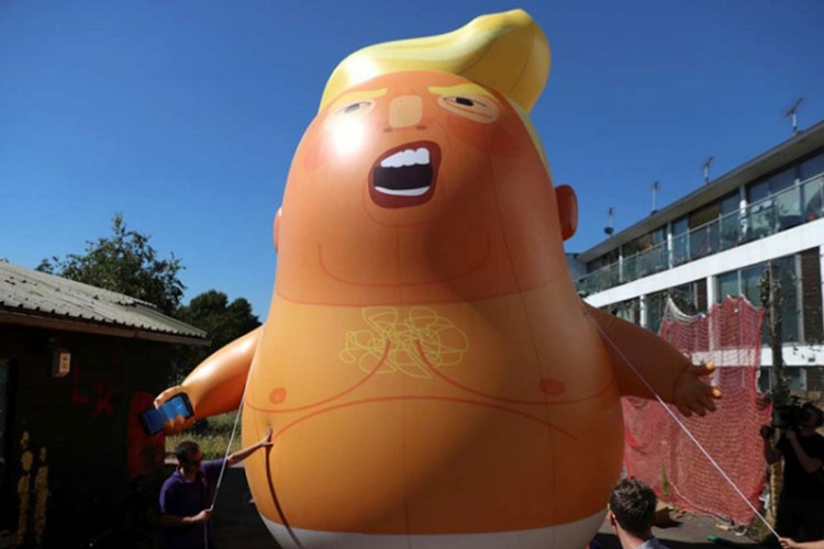 Inflable satírico espera a Trump en Reino Unido