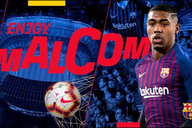 El Barcelona hace oficial el fichaje del brasileño Malcom