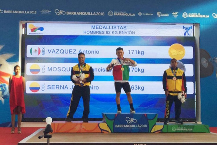Oro para México en halterofilia de Barranquilla