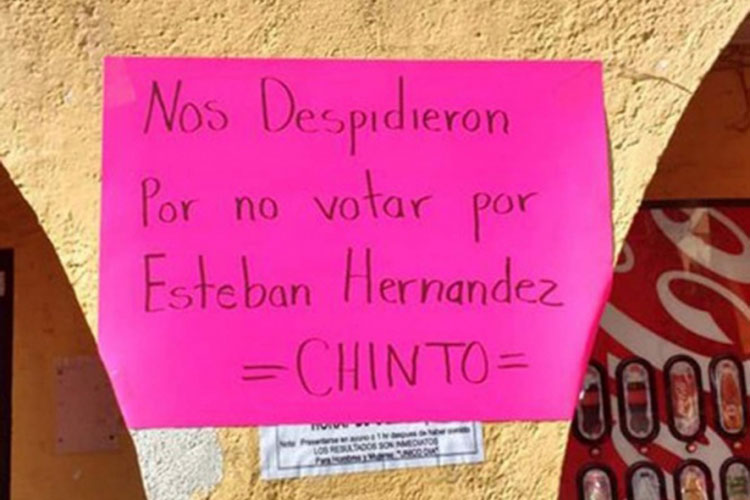 Edil de Atlatlahucan, Morelos, despide a 120 trabajadores que no votaron por él