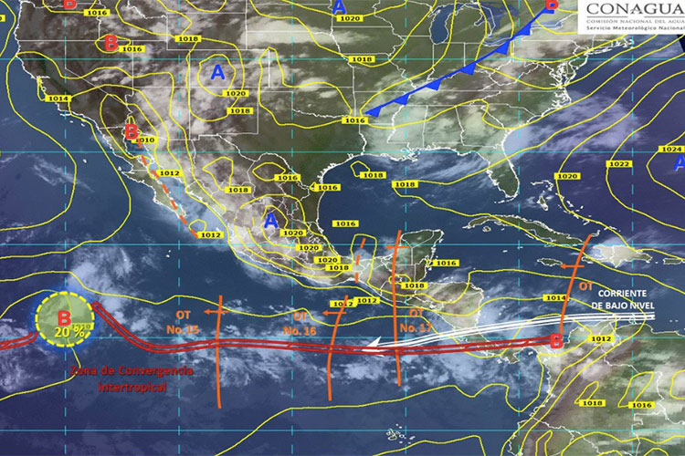 SMN prevé tormentas en la mayor parte de México