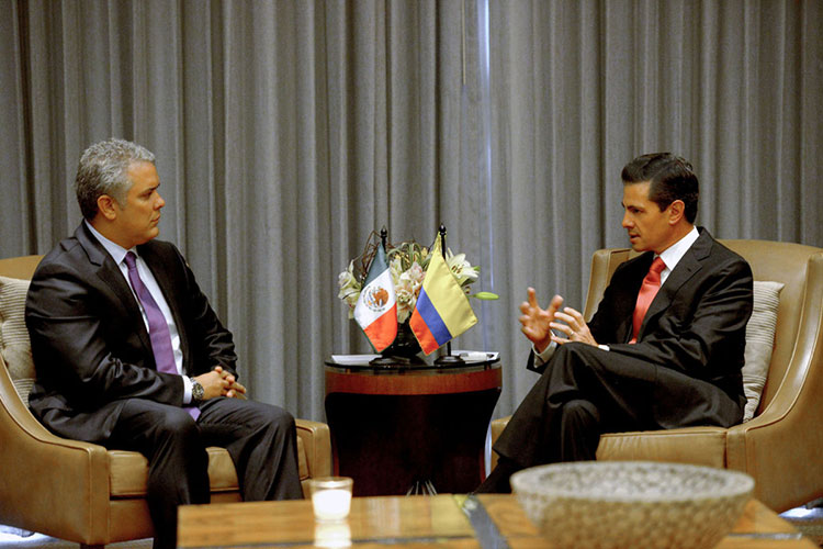 EPN se reúne con Duque Márquez, presidente electo de Colombia