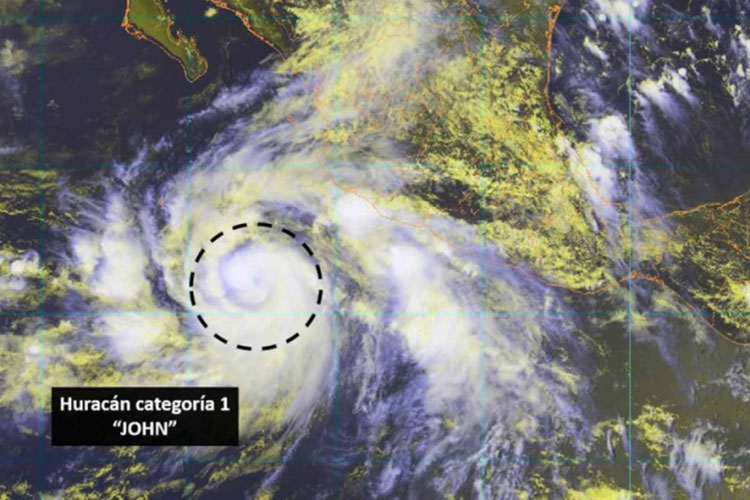 John’ ya es huracán categoría 1; se localiza al suroeste de Manzanillo