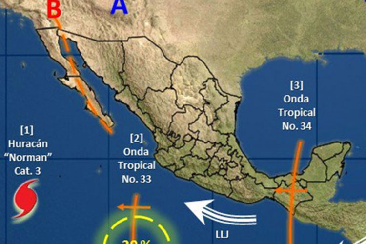 Norman llega a categoría 3 sin afectar costas mexicanas