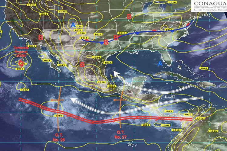 Prevén lluvias en todo el país por onda tropical