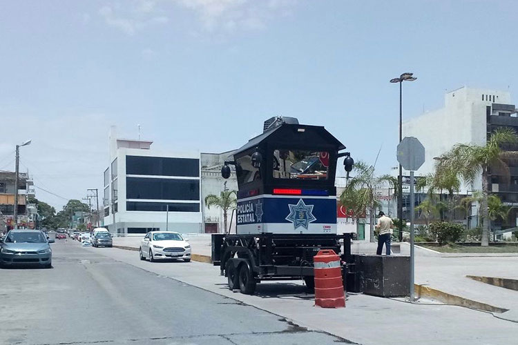 Instalan Torre de Vigilancia de la PEA en el centro de Madero