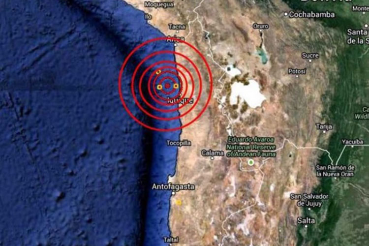 Sismo de magnitud 5 sacude al norte de Chile