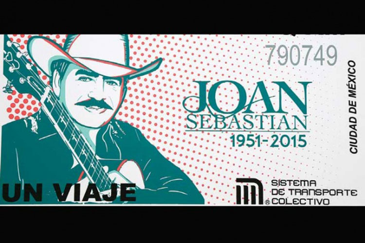 Lanzarán boleto del Metro con imagen de Joan Sebastian