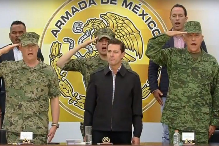 Peña destaca papel de fuerzas armadas durante emergencias