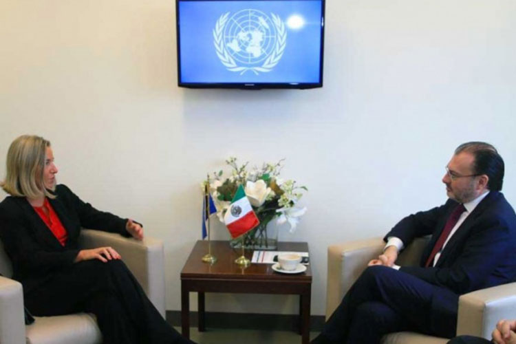 Destacan acuerdo bilateral Videgaray y representante de UE