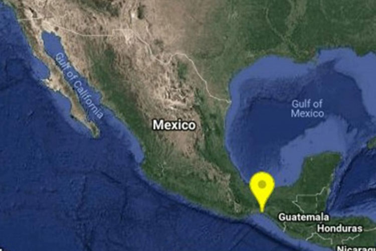 Se registra sismo en Chiapas de magnitud 5.4