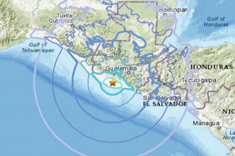 Sacude sismo de magnitud 5.6 a Guatemala