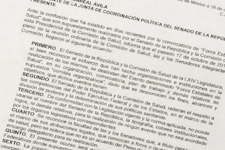 Desacredita Senado Foro de Salud en Tamaulipas