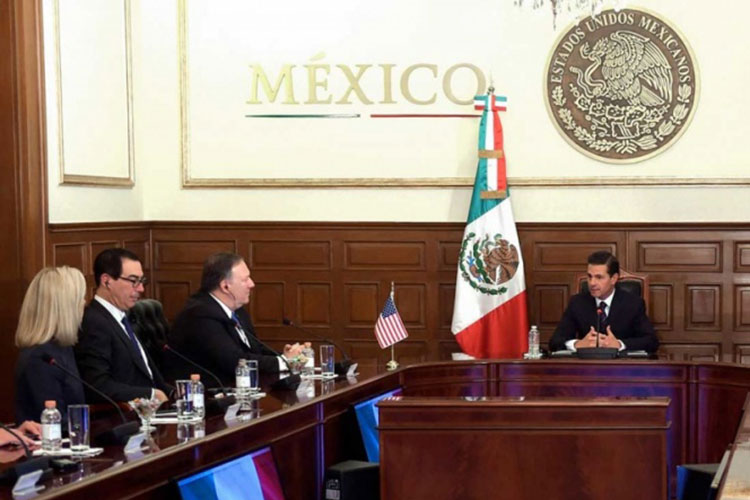 Alista Mike Pompeo reuniones con Peña, Videgaray y Ebrard