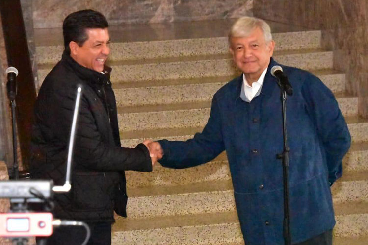 Acuerda AMLO y Cabeza de Vaca trabajar en coordinación por Tamaulipas