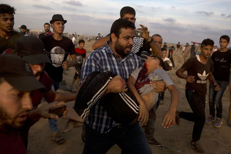 Tres palestinos muertos en protestas en Gaza