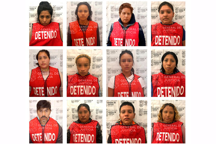Detienen a 12 por extorsión agravada