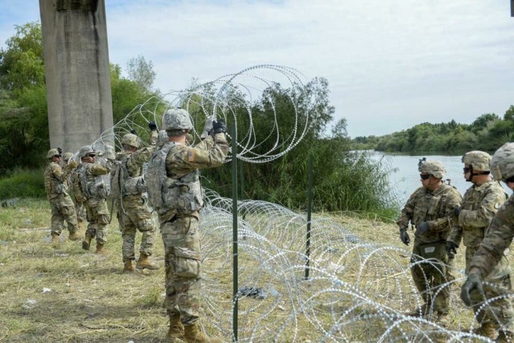Cerca Ejército de EU el Río Bravo para frenar Migrantes
