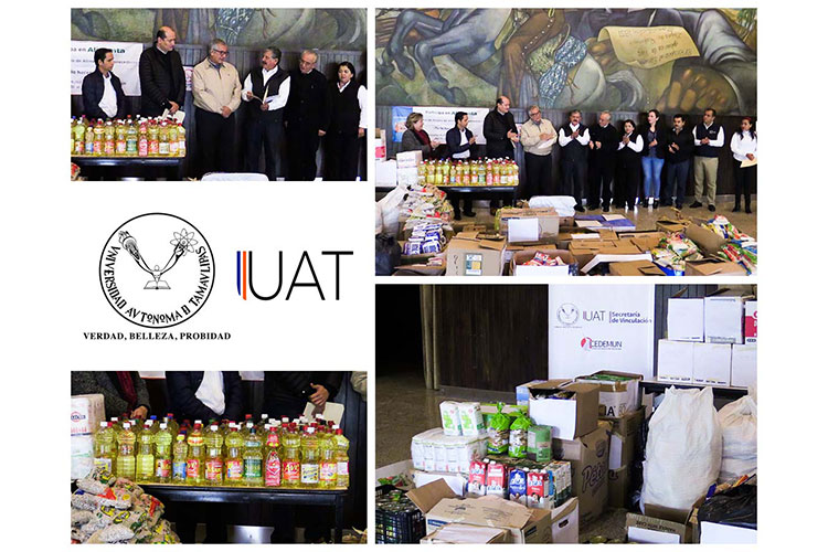 Entrega UAT colecta de apoyo al Banco de Alimentos