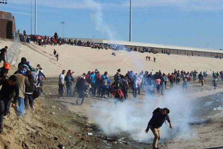 Vano intento de 500 migrantes del éxodo para cruzar hacia EU