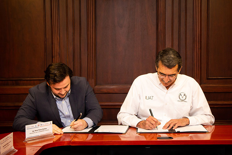 Firman convenio UAT y sector empresarial de Victoria