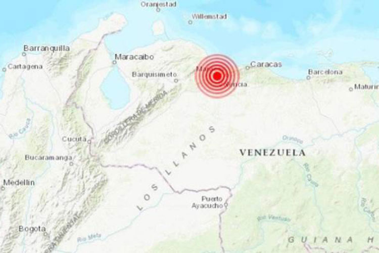 Sismo de magnitud 5,5 sacude región central de Venezuela