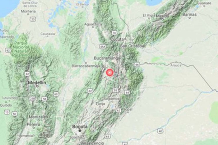 Sismo de magnitud 5.4 sacude Colombia; no reportan daños