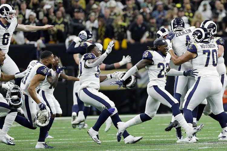 Rams vencen a Saints y van al Super Bowl