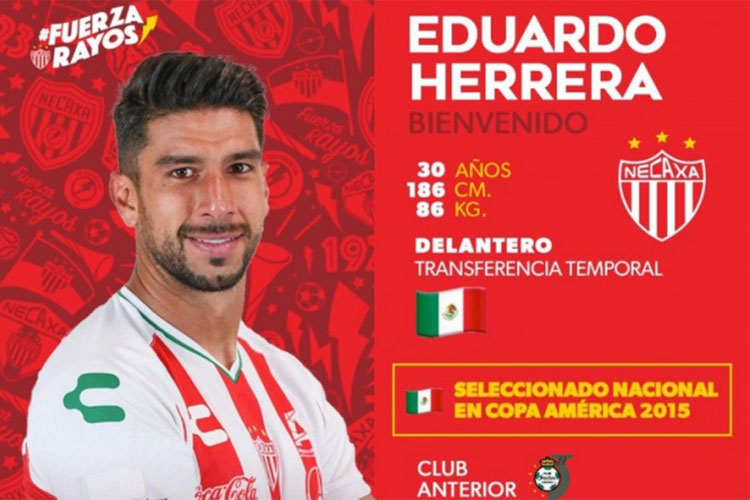 Eduardo Herrera refuerza el ataque del Necaxa