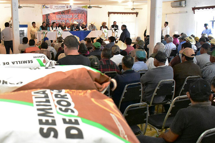 Entrega Gobierno semillas a productores en Soto La Marina