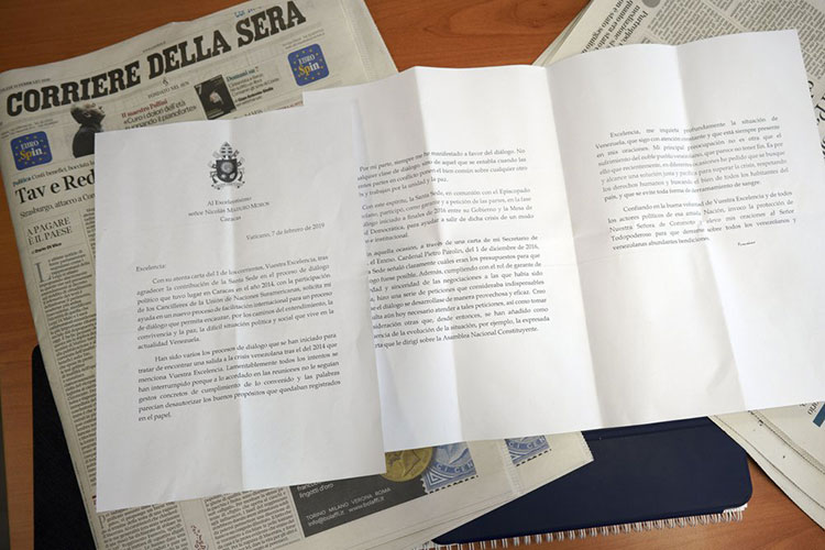 Diario: Papa dice que no es oportuno mediar en Venezuela