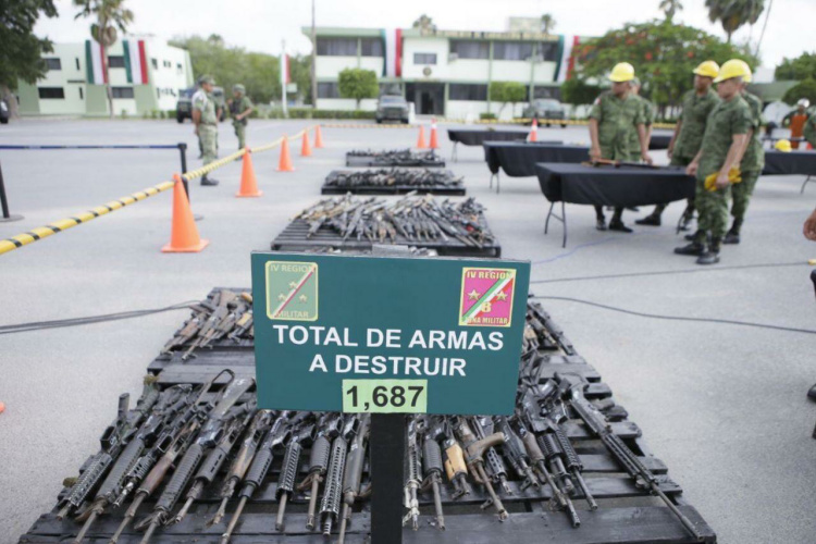 Destruyen mil 687 armas de la delincuencia