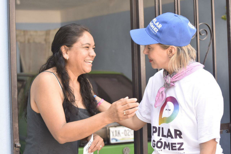 Refuerza Pilar Gómez recorridos de su campaña en recta final