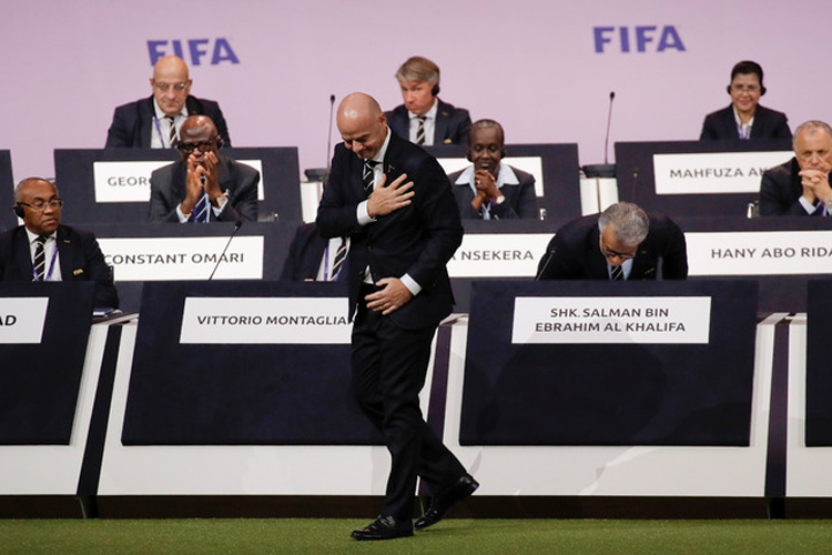 Infantino, relegido por aclamación; dirigirá la FIFA hasta 2023